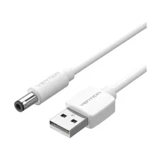 Vention CEYWG USB Type-A Male to DC 5.5mm Male, 1.5 Meter, White Cable #CEYWG