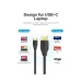 Vention CGYBG USB Type-C Male to DP Male 1.5 Meter Black Cable #CGYBG (8K)