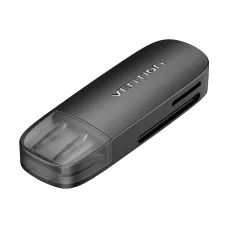 Vention CLFB0 USB Male to TF/SD Black Card Reader #CLFB0