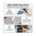 Vention CLLH0 USB Type-C & USB Male to SD/TF Gray Card Reader #CLLH0