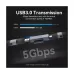 Vention CLLH0 USB Type-C & USB Male to SD/TF Gray Card Reader #CLLH0