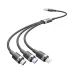 Vention CTRBG 3-in-1 USB Male to Type-C, Micro USB & Lightning Male, 1.5 Meter, Black Cable # CTRBG