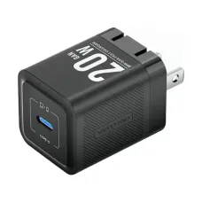 Vention FEPB0-US 20W GaN USB-C Black Charger / Charging Adapter #FEPB0-US (2 Pin, US)