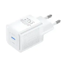 Vention FEPW0-EU 20W GaN USB-C White Charger / Charging Adapter #FEPW0-EU (2 Pin, EU)