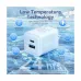 Vention FEQW0-US 30W GaN USB & USB-C White Charger / Charging Adapter #FEQW0-US (2 Pin, US)