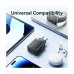 Vention FERB0-EU 3-Port USB & Dual USB-C 65W GaN Black Charger / Charging Adapter #FERB0-EU (2 Pin, EU)