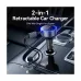 Vention FFOB0 30W Dual USB-C & Lightning Black Fast Car Charger #FFOB0