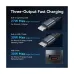 Vention FFOB0 30W Dual USB-C & Lightning Black Fast Car Charger #FFOB0