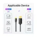 Vention HAABG Mini DisplayPort to DisplayPort Male, 1.5 Meter, Black Cable #HAABG