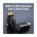 Vention AIDB0 HDMI Male to VGA & 3.5mm Female, Black Converter # AIDB0