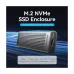 Vention KPKH0 M.2 NVMe Gray Heat Sink SSD Enclosure #KPKH0