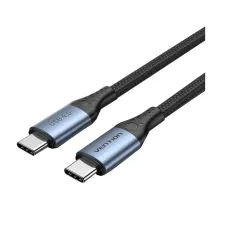 Vention TAVHF USB 4.0 Type-C Male to Male, 1 Meter, Gray Braided Charging & Data Cable #TAVHF