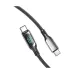 Vention TAYBAV USB 2.0 Type-C Male to Male, 1.2 Meter, Black Braided Charging & Data Cable With LED Display #TAYBAV