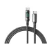 Vention TAYBAV USB 2.0 Type-C Male to Male, 1.2 Meter, Black Braided Charging & Data Cable With LED Display #TAYBAV