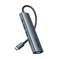 Vention TGZHB USB Type-C Male to Quad USB & USB-C Female Gray Converter #TGZHB
