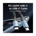 Vention TREBF USB 2.0 Type-C Male to Male, 1 Meter, Blue Braided Charging & Data Cable #TREBF