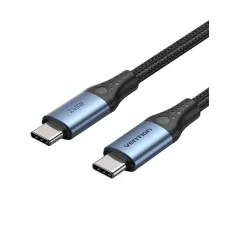 Vention TREBF USB 2.0 Type-C Male to Male, 1 Meter, Blue Braided Charging & Data Cable #TREBF