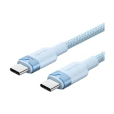 Vention TRISF USB 2.0 Type-C Male to Male, 1 Meter, Blue Braided Charging & Data Cable #TRISF