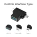 Vention CDIB0 USB Type-C & Micro USB Male to USB Female Black Converter #CDIB0