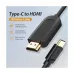 Vention CGUBH USB Type-C Male to HDMI 1.4 Male 2 Meter, Black Cable # CGUBH (4K)