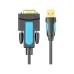 Vention VAS-C02-B150 USB Male to Serial (RS-232) Male, 1.5 Meter, Black Cable # VAS-C02-B150