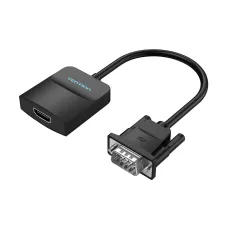 Vention ACNBB VGA Male to HDMI, 3.5mm Audio & Micro USB Female Black Converter # ACNBB