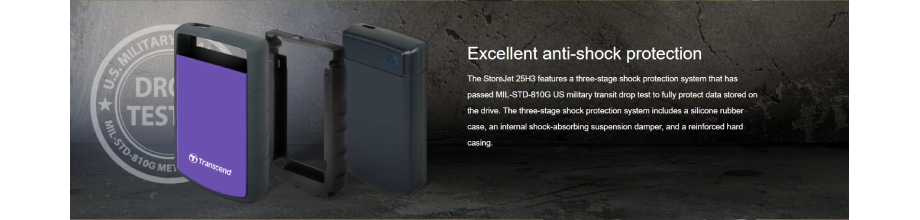 Transcend StoreJet 25M3 4TB USB 3.1 Portable Hard Disk