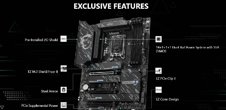 MSI Z890 GAMING PLUS WIFI LGA 1851 ATX Motherboard