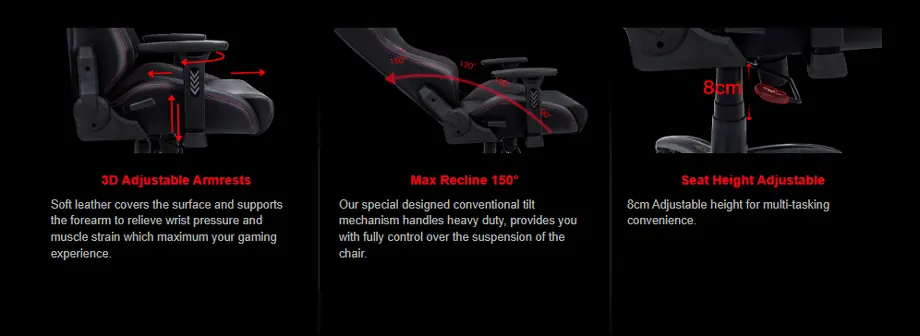 A4tech Bloody GC-350 Adjustable 3D Armrest Gaming Chair
