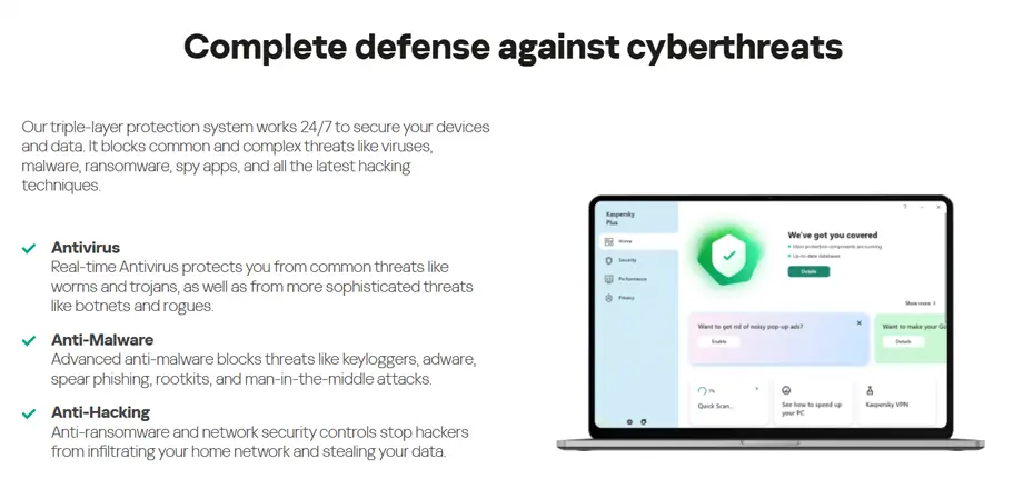 Kaspersky Plus 3-User 1-Year Antivirus