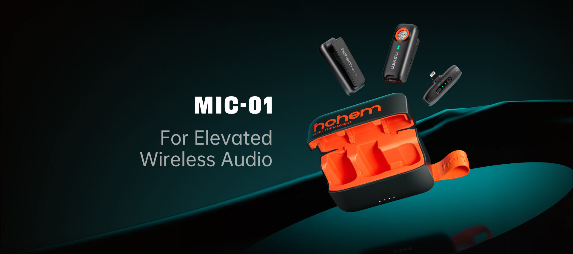 Hohem MIC-01 (2TX+1RX+Charging Case) Microphone For Android