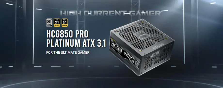 Antec HCG850 Pro Platinum ATX 3.1 850W 80 Plus Fully Modular Power Supply